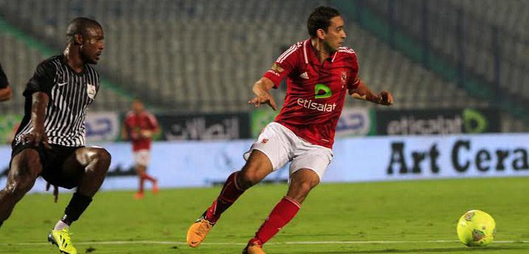 احمد رؤوف لاعب الاهلى في مباراة انبى